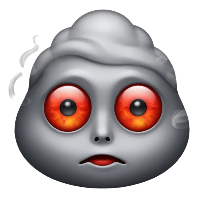 Red eye with smoke sticker