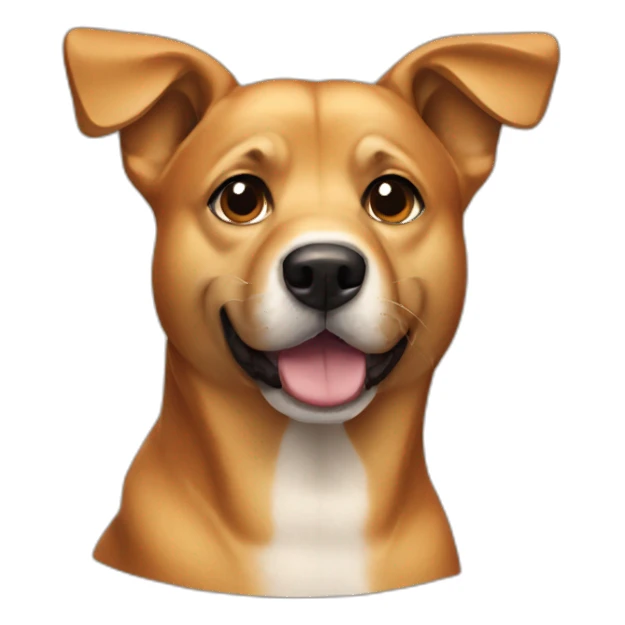caramel dog black snout sticker