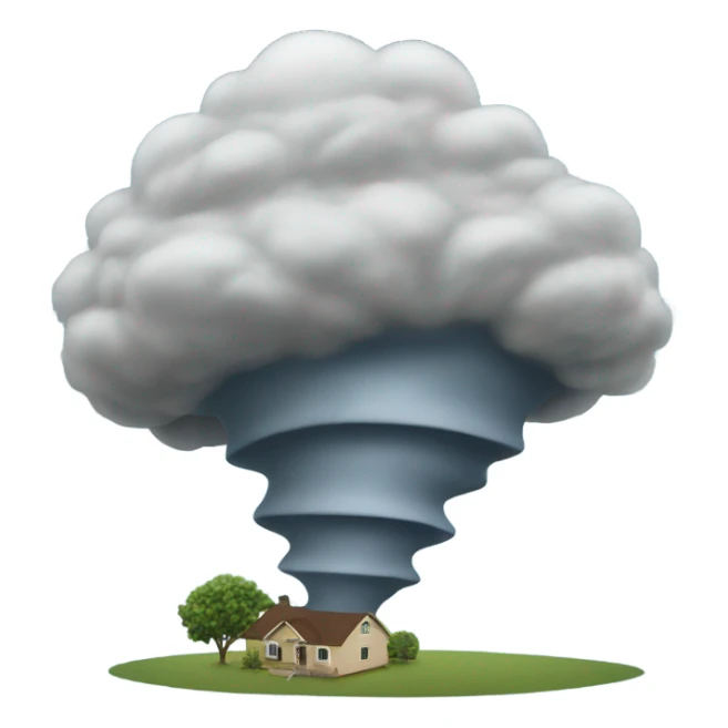 Oklahoma with a tornado going through  sticker