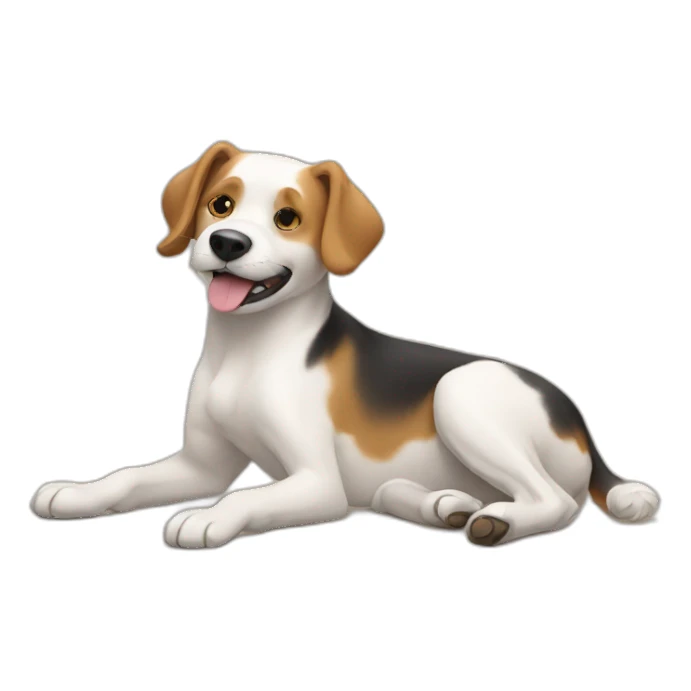 dog stretching sticker