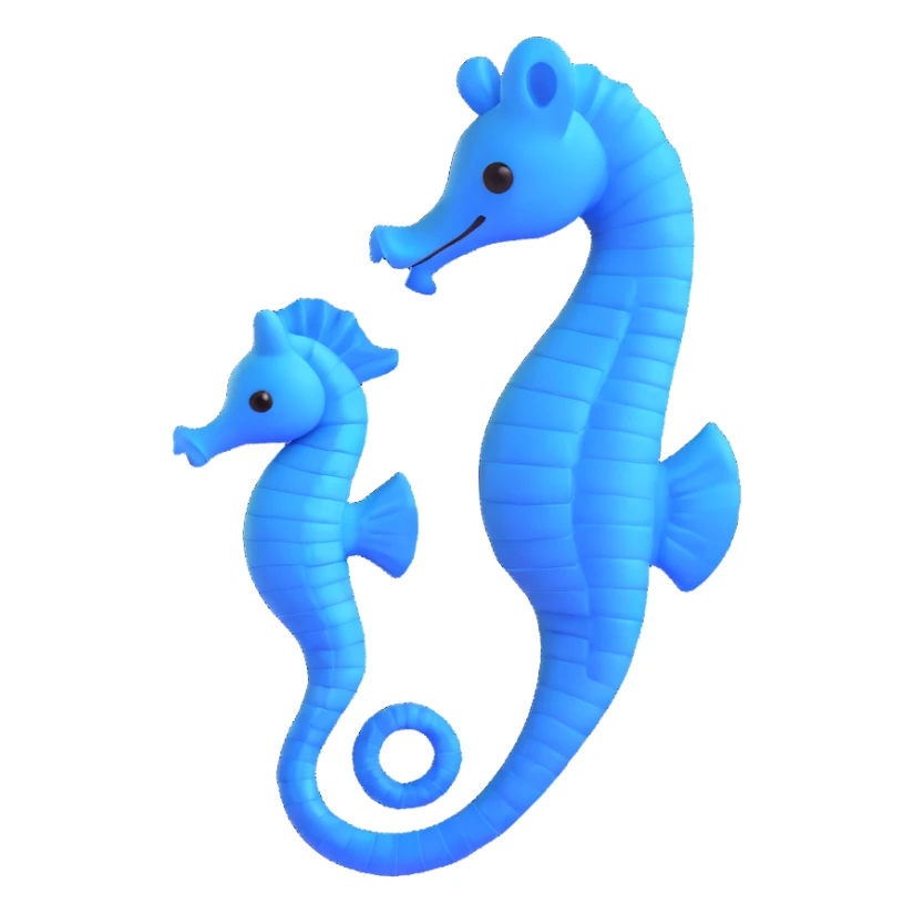 blue seahorse sticker