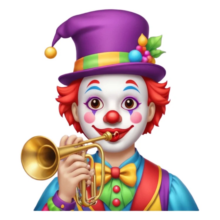  Clown with trumpet sticker