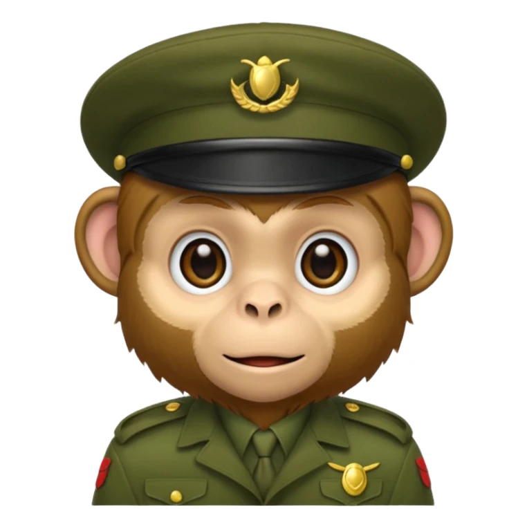 Monkey wearing green beret sticker