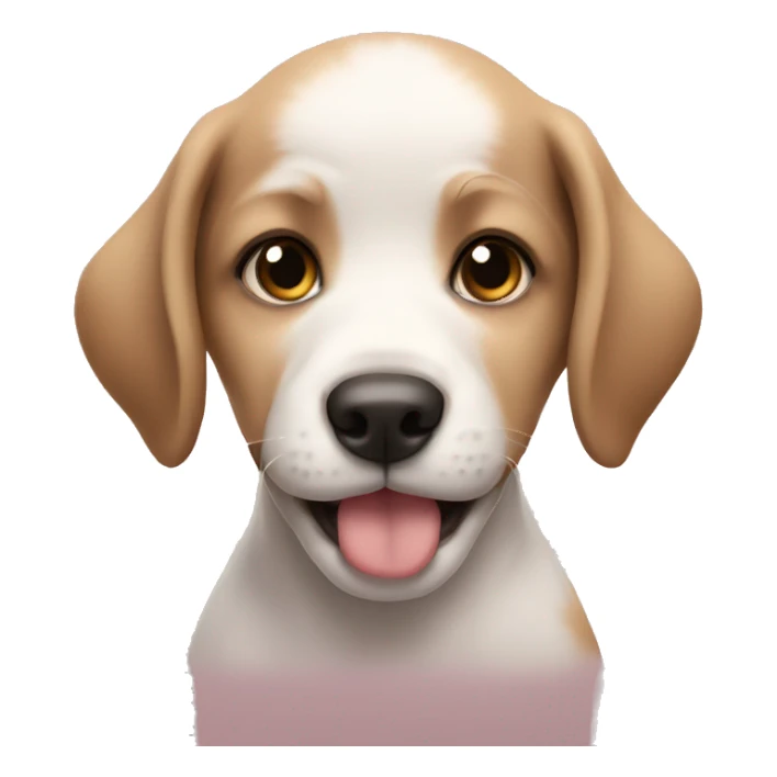 Kissy face puppy sticker