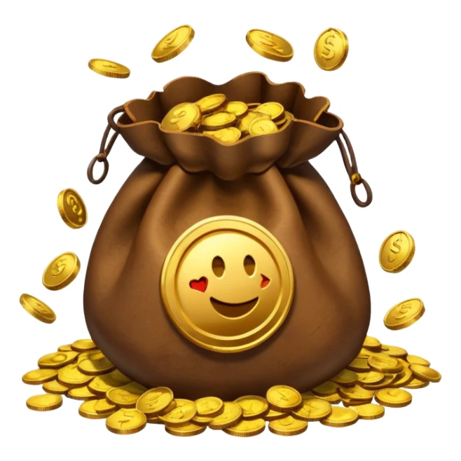 broken money bag sticker