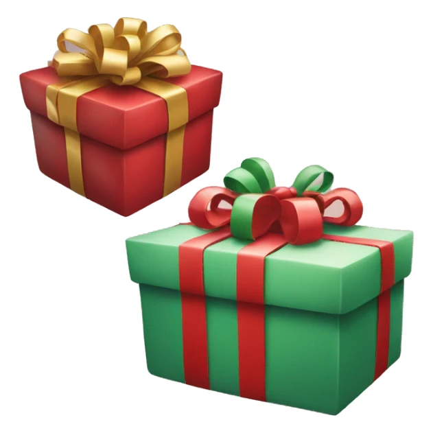 two Christmas presents side by side sticker