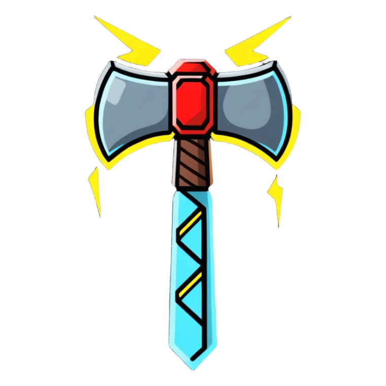 thor hammer with lightning sticker