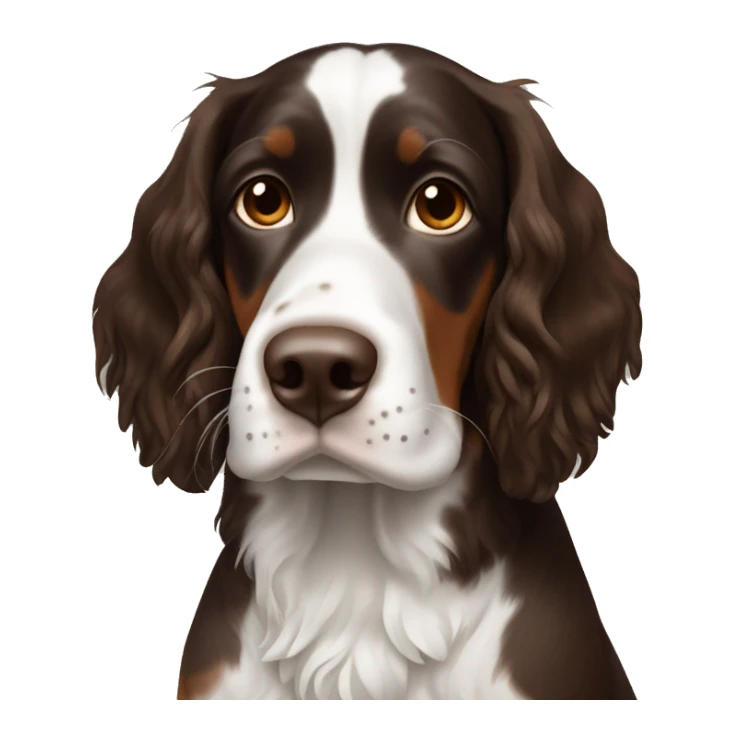 Brown tri color springer sticker