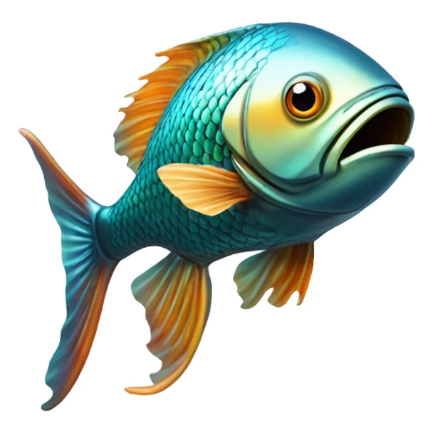 Fish wearing helmet  sticker