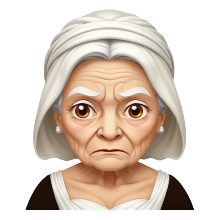 aggressive old lady in wedding  sticker