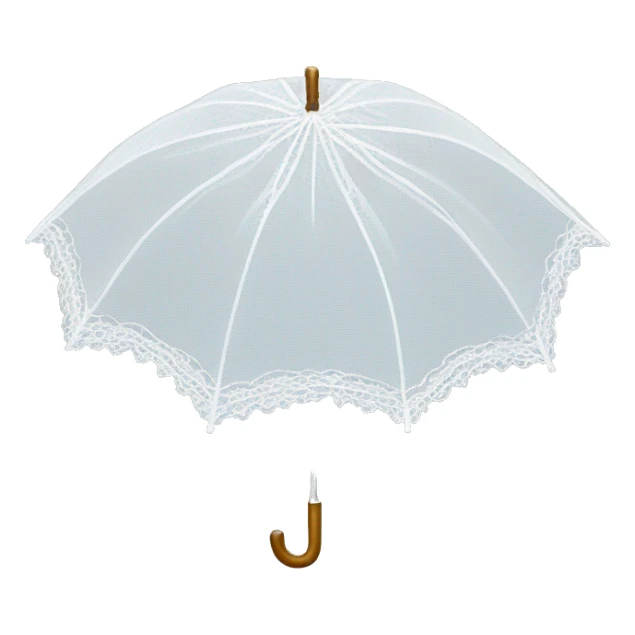 white lace umbrella sticker