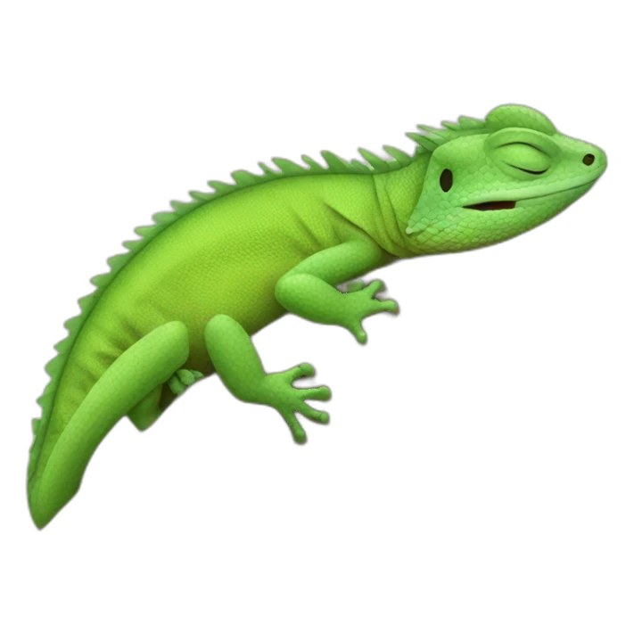 lizard sleeping sticker