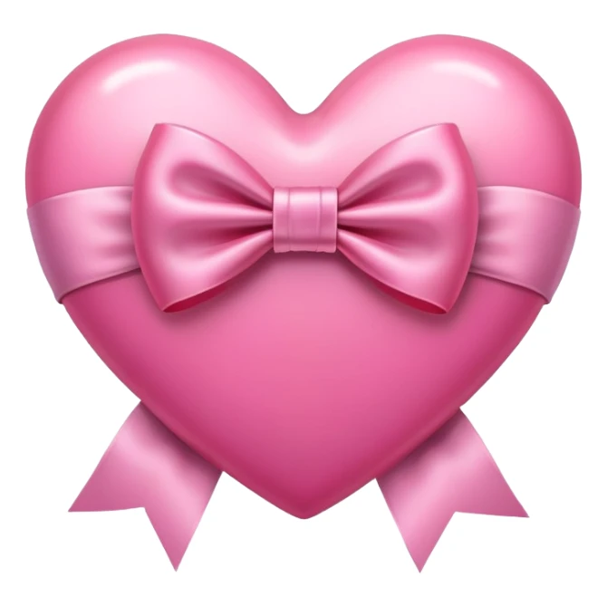 A pink heart with a bow in it sticker