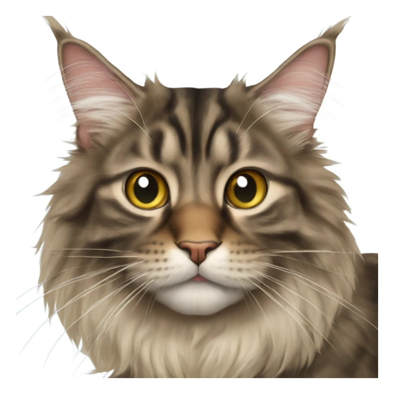 Maine Coon with a fly on his nose sticker