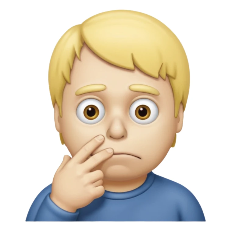 ralph wiggum nose picking sticker