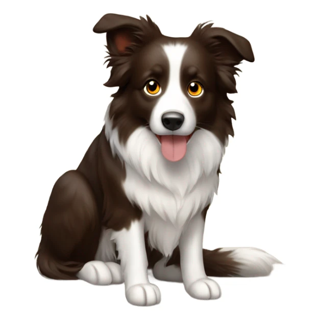Border collie marrón con las orejas de punta sticker