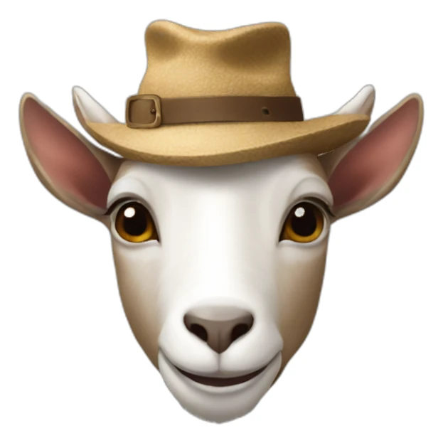 Goat in hat sticker