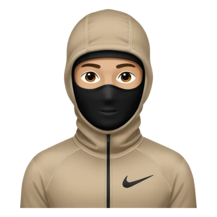 Hombre con pasamontañas nike sticker