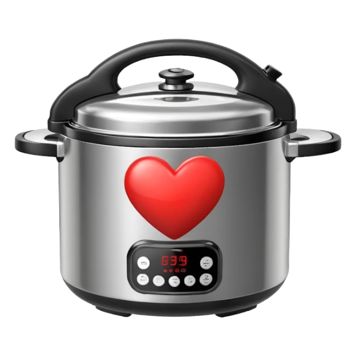 combine heart and pressure cooker sticker