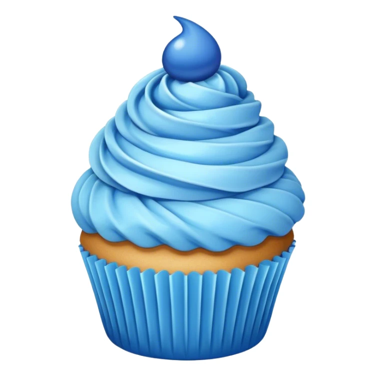 Blue cupcake sticker
