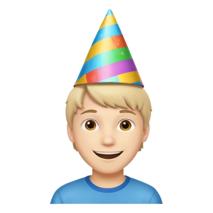 Teen boy celebrating sticker