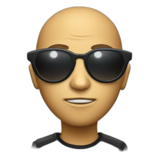 Alien with black glasses sticker