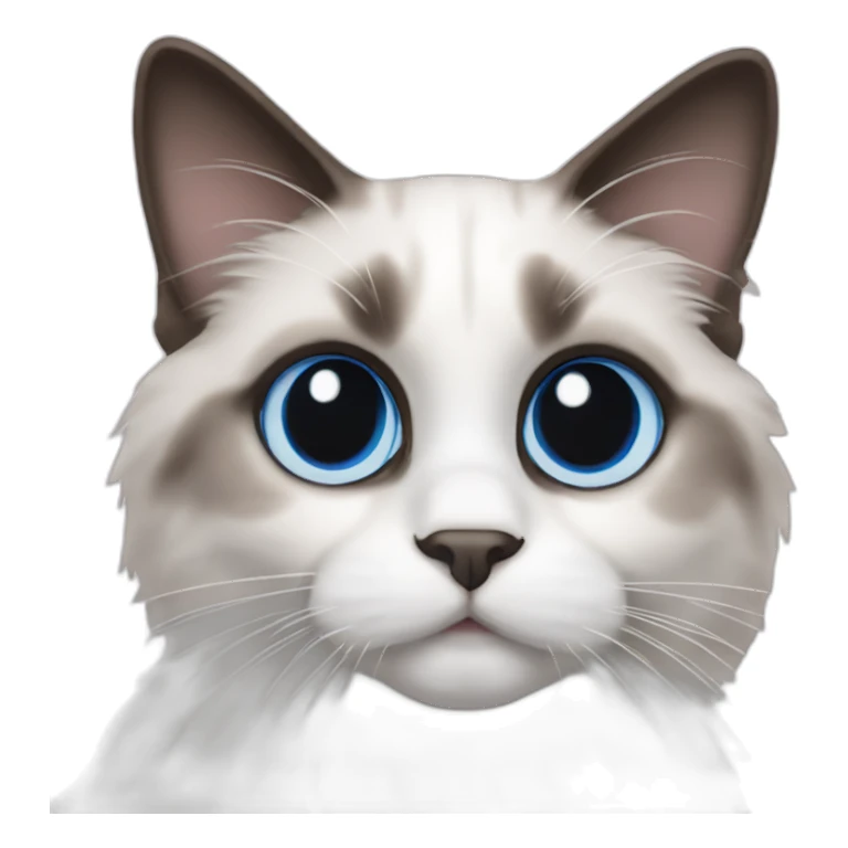blue eyed ragdoll cat sticker