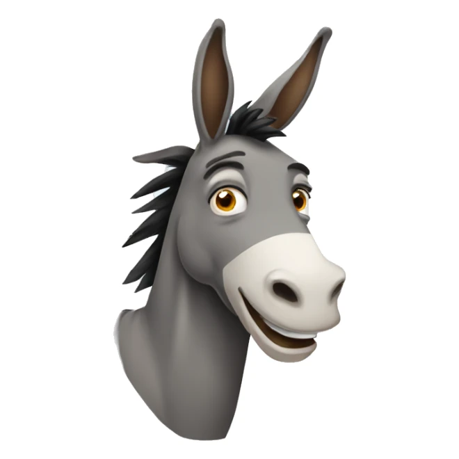 A silly donkey sticker