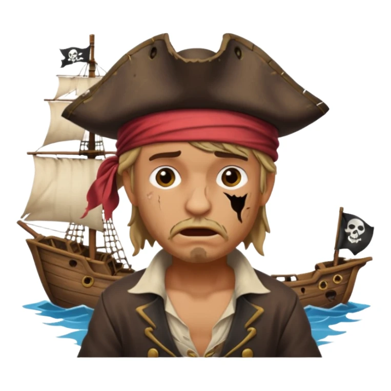 Gemisi batan bir korsan sticker