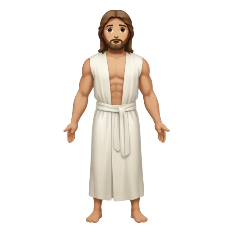 fullbody jesus christ jacked, sleeveless sticker