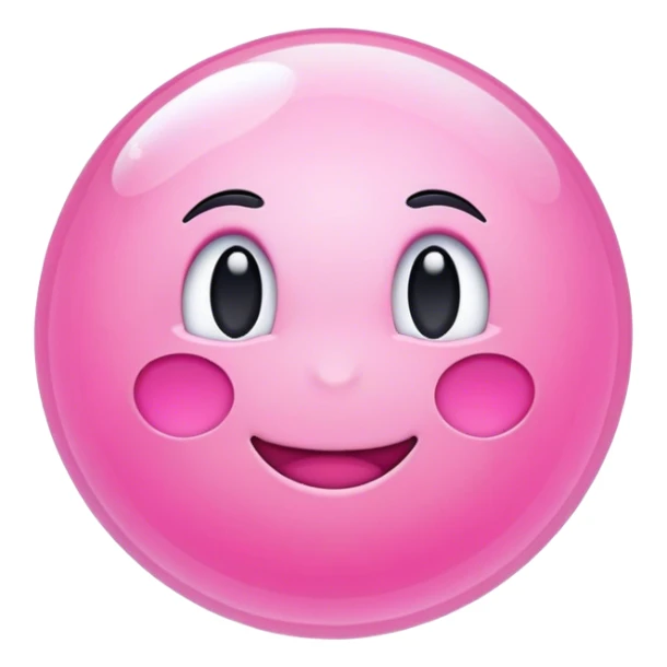 Pink iOS emoji bubble sticker