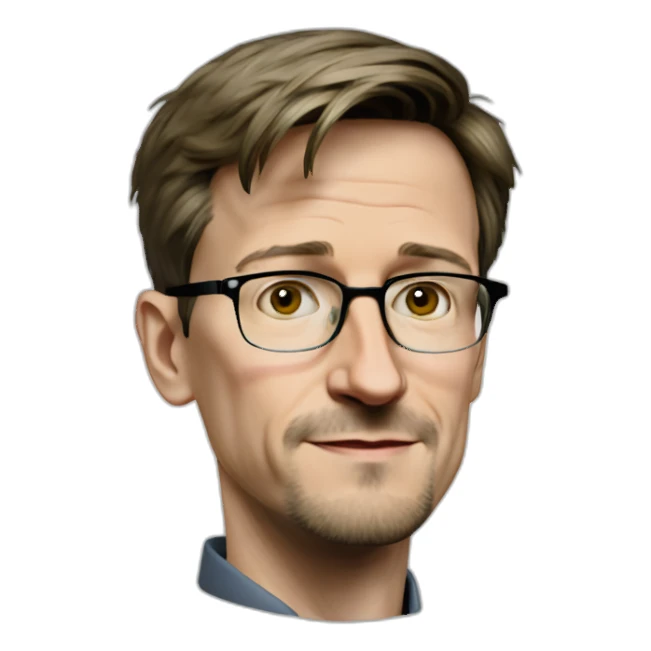 edward snowden as an apple genius sticker