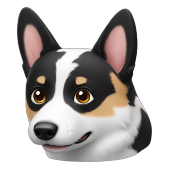 white corgi and black corgi sticker