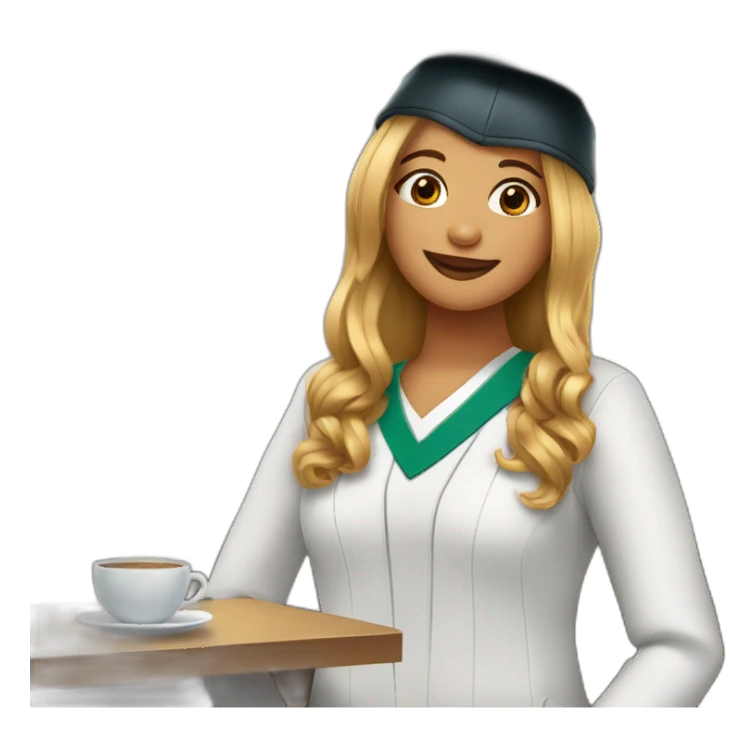 Graduada cabello lacio y café  sticker