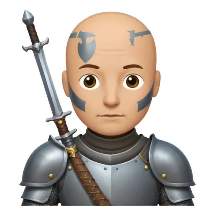 bald knight sticker