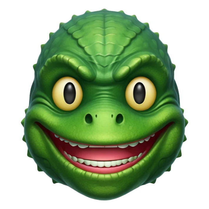 Creature black lagoon smiley face sticker