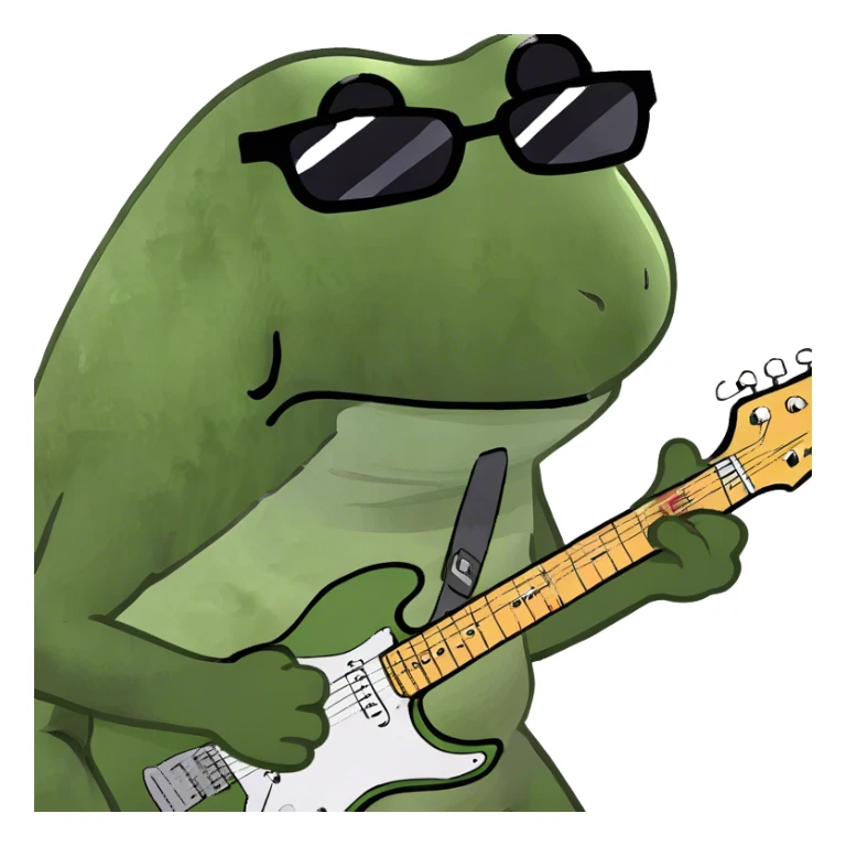 playing the electric guitar sticker