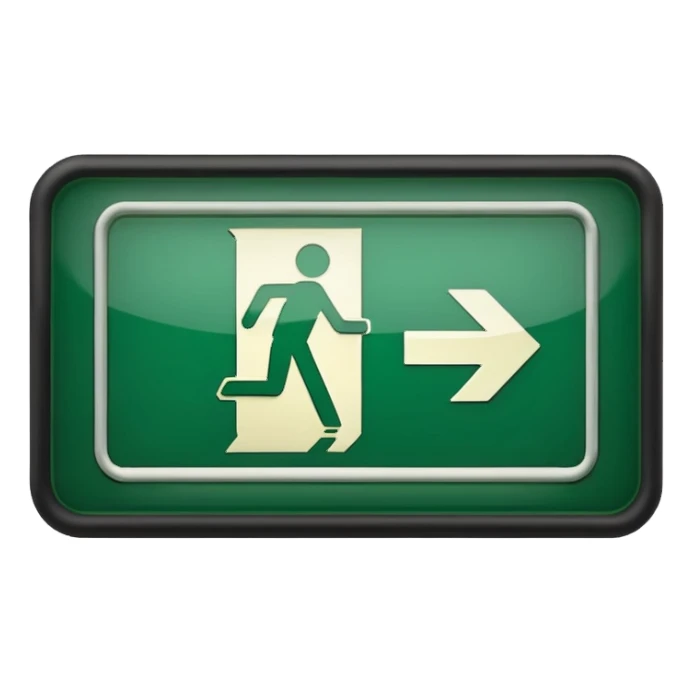 Exit sign sticker