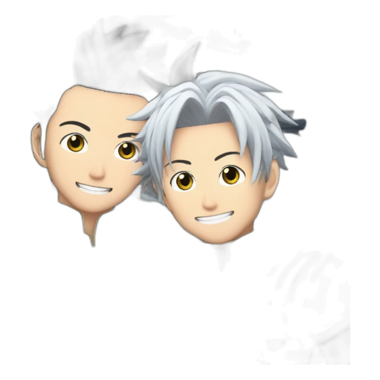 gojo satoru with kamado tanjiro sticker