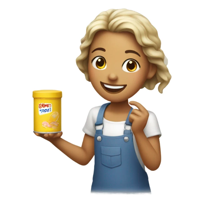 girl with salt sticker