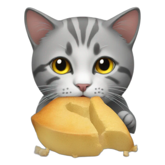 a cat eating a cat sticker