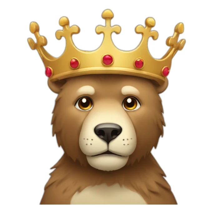 Ours avec une couronne  sticker