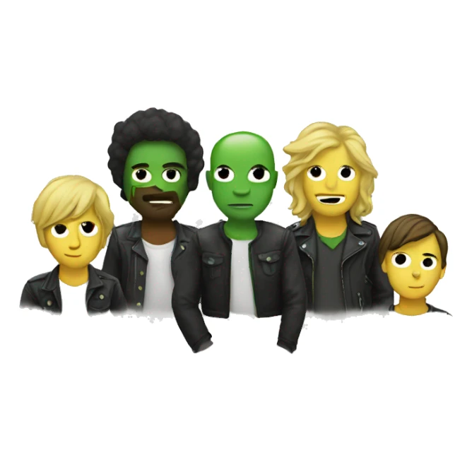 band with greenapp sticker