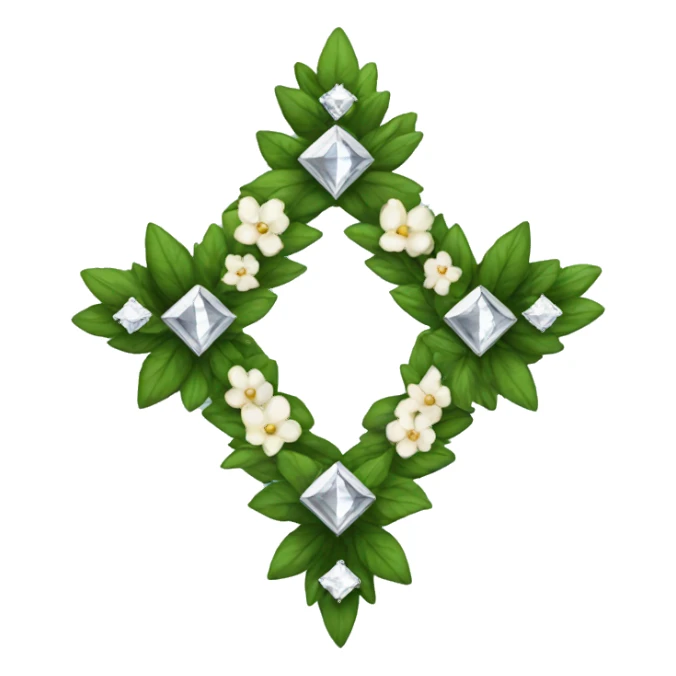 funeral wreath diamond shape sticker