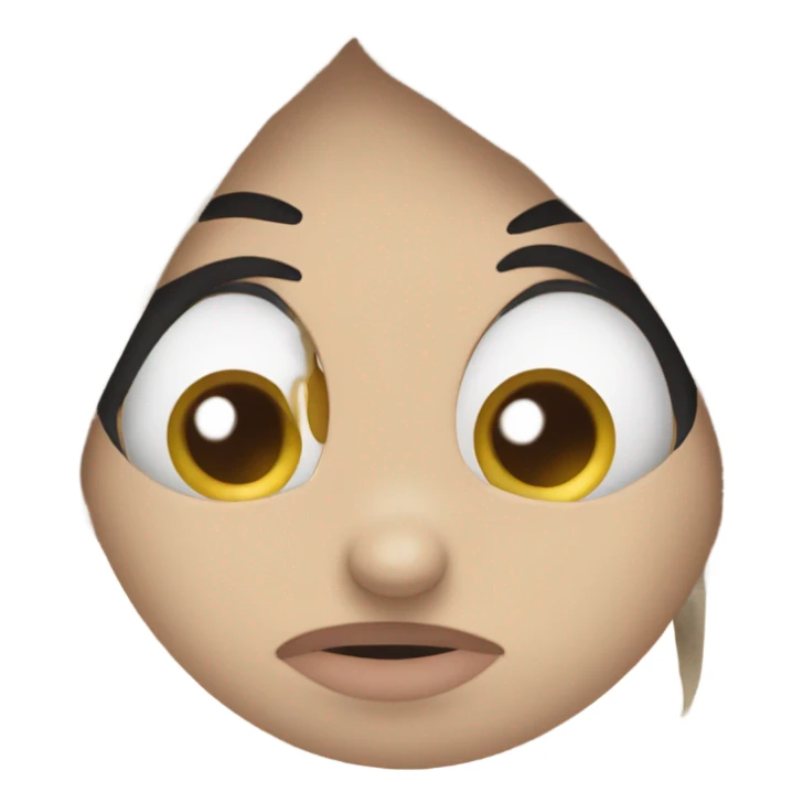 putting hair behind ear and biting lip sticker