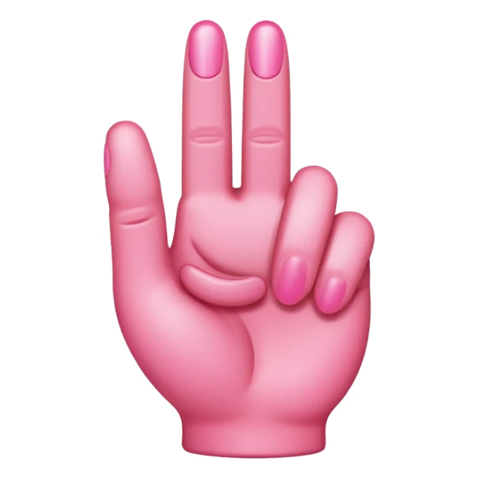 Pink middle finger emoji  sticker