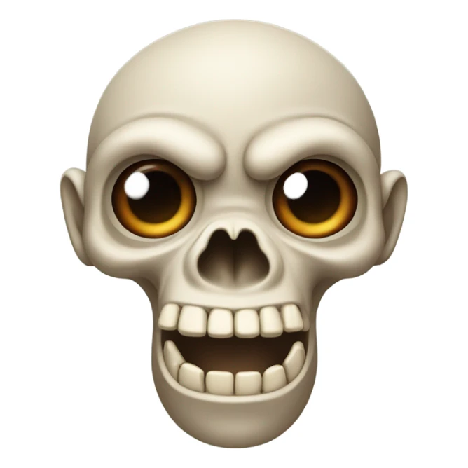 Skull with the Monkey Em sticker