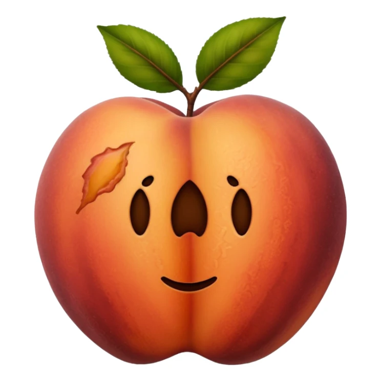 brown peach with hand print on it sticker