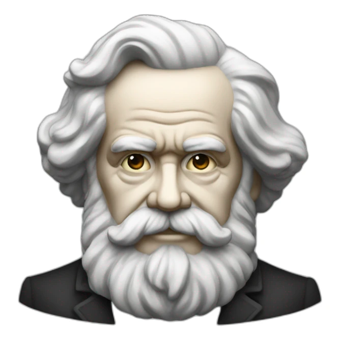 Karl Marx curling sticker