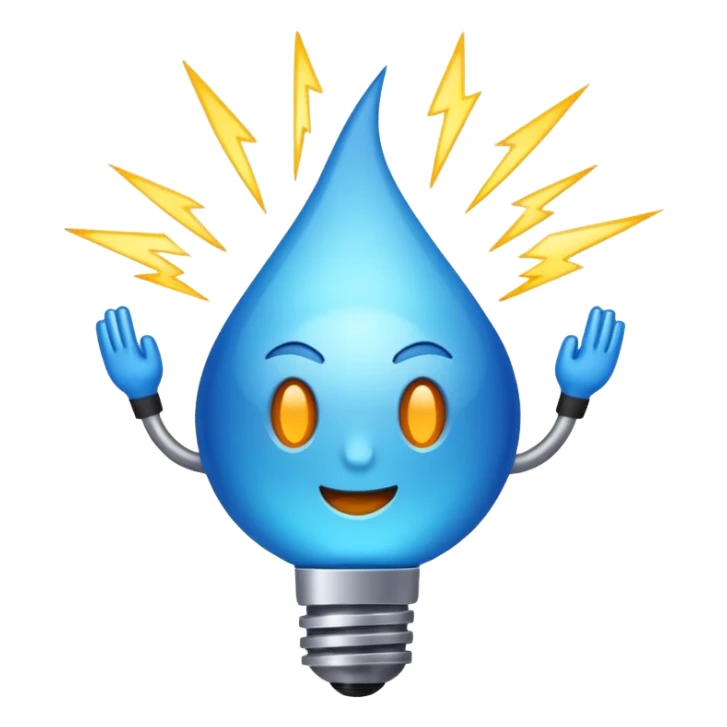 genera un razo de electricida azul sticker